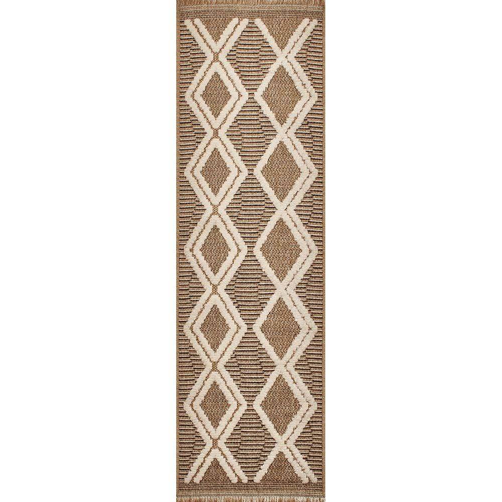 Jardindeco - Tapis intérieur extérieur aspect jute marron Tijuana 9048 170 x 120 cm - Image 4
