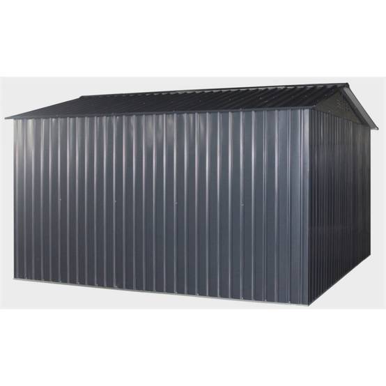 Abri de jardin métal 10,85m² anthracite avec kit d'ancrage X-Metal - Image 3