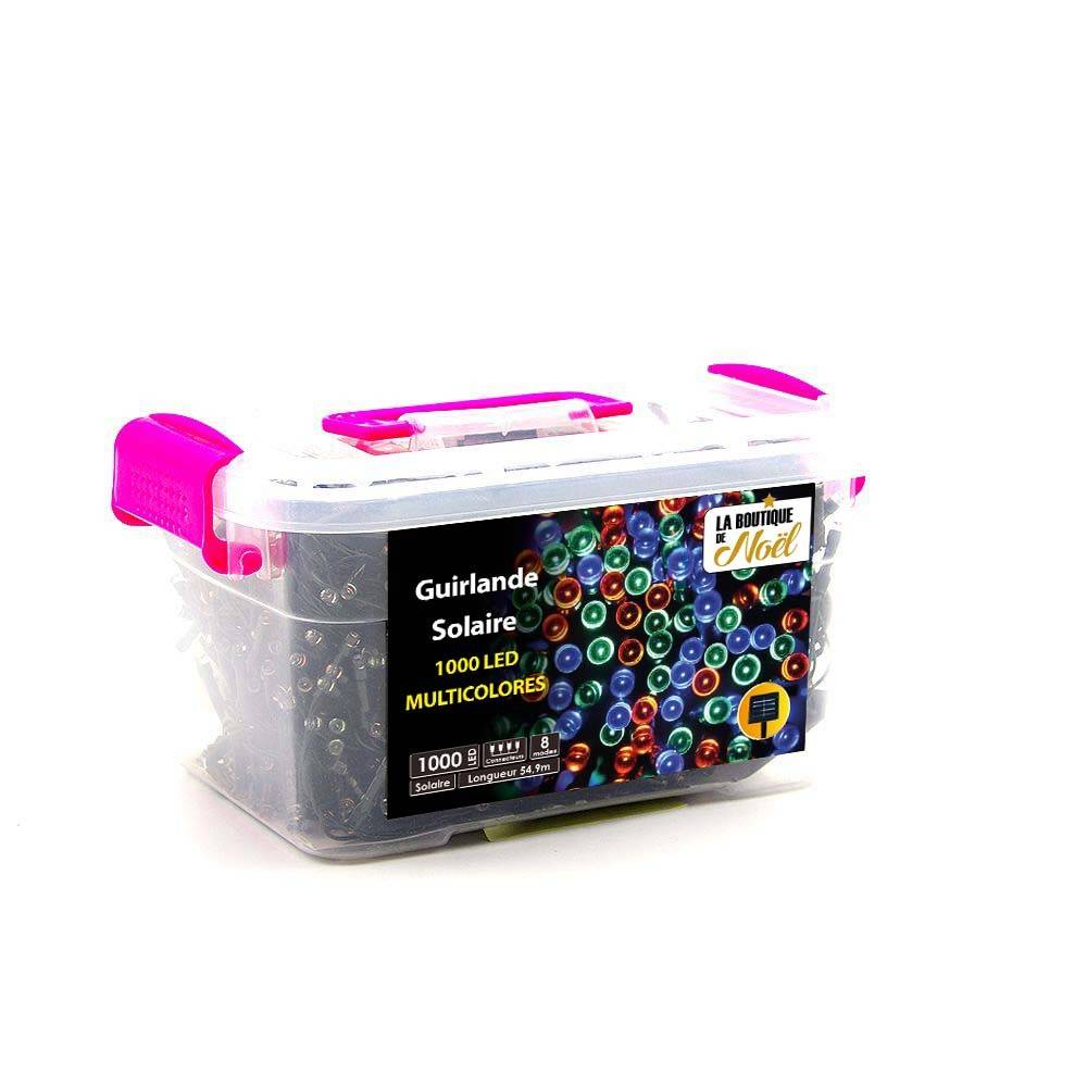 Guirlande solaire à LED multifonction 54.9 mètres Multicolore