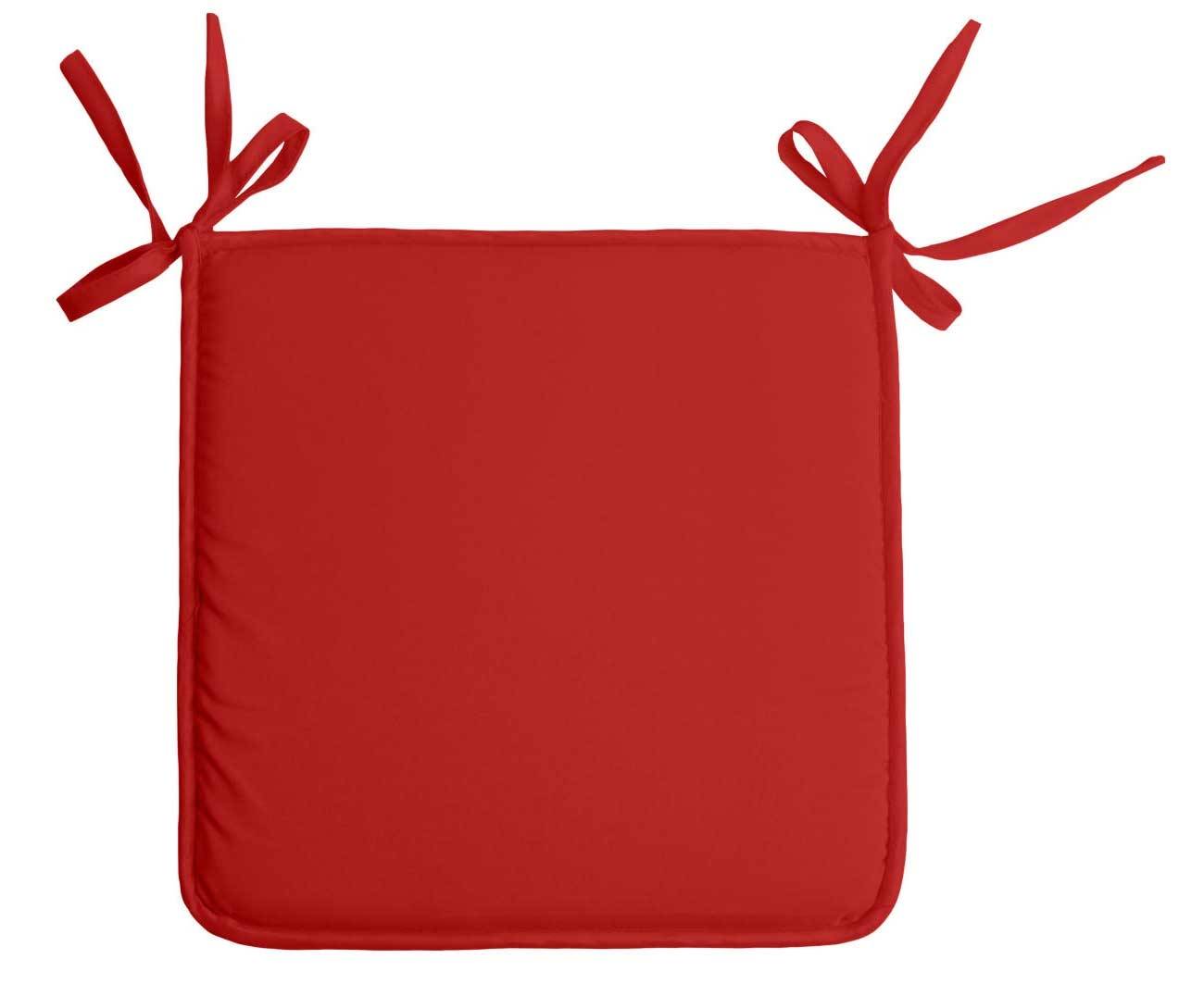 Lovely Casa - Galette de chaise unie aux multiples couleurs - LOVELY CASA - Polyester - Rouge