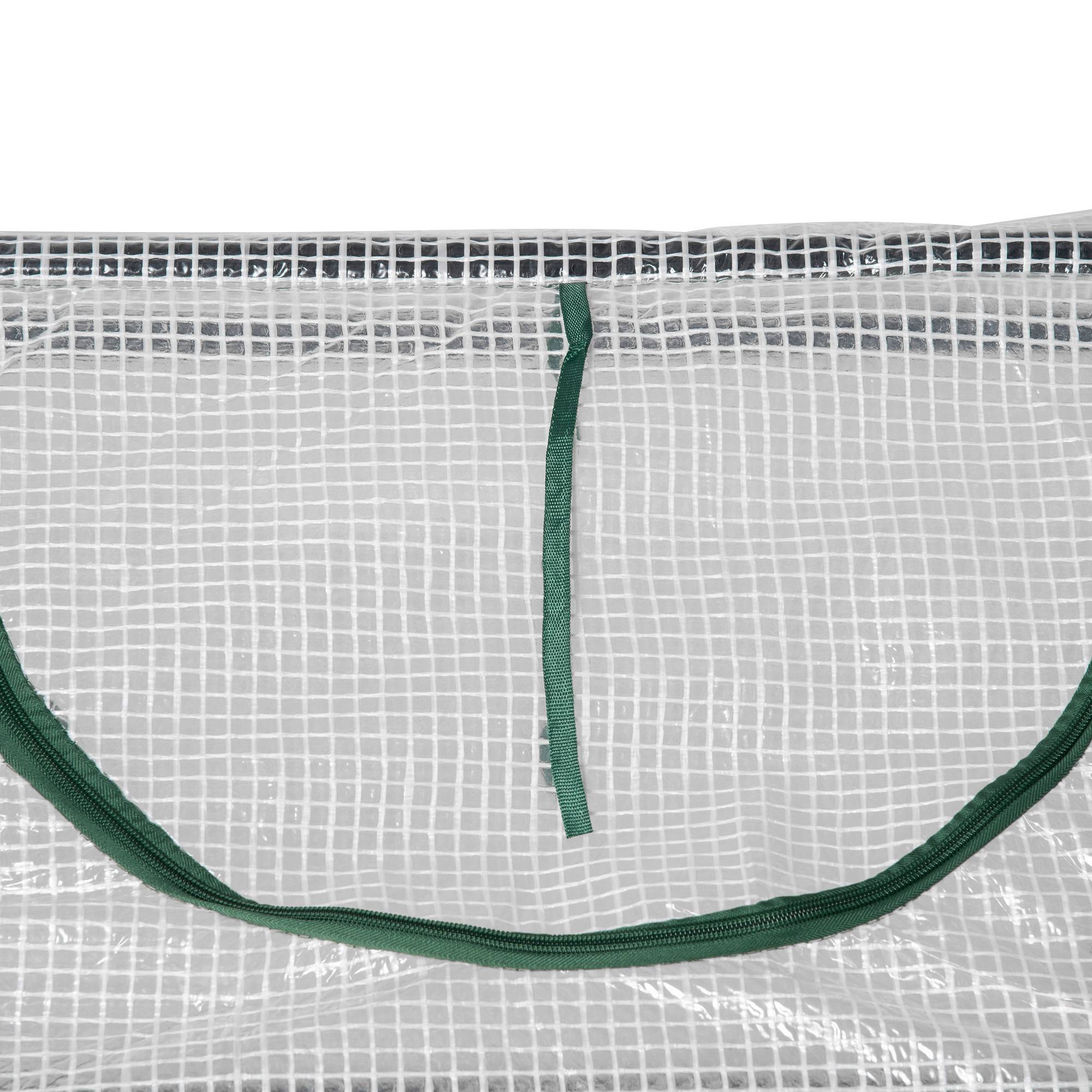 Serre Tunnel Acier PE Pour Tomates Plantes Protection Hivernage 120x60x60cm Blanc - ComfortXL Outdoor Living - Image 7