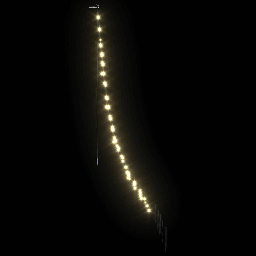 Sapin de Noël | Arbre de Noël LED avec piquets au sol Blanc chaud 182 cm Métal Maison Chic - Image 5