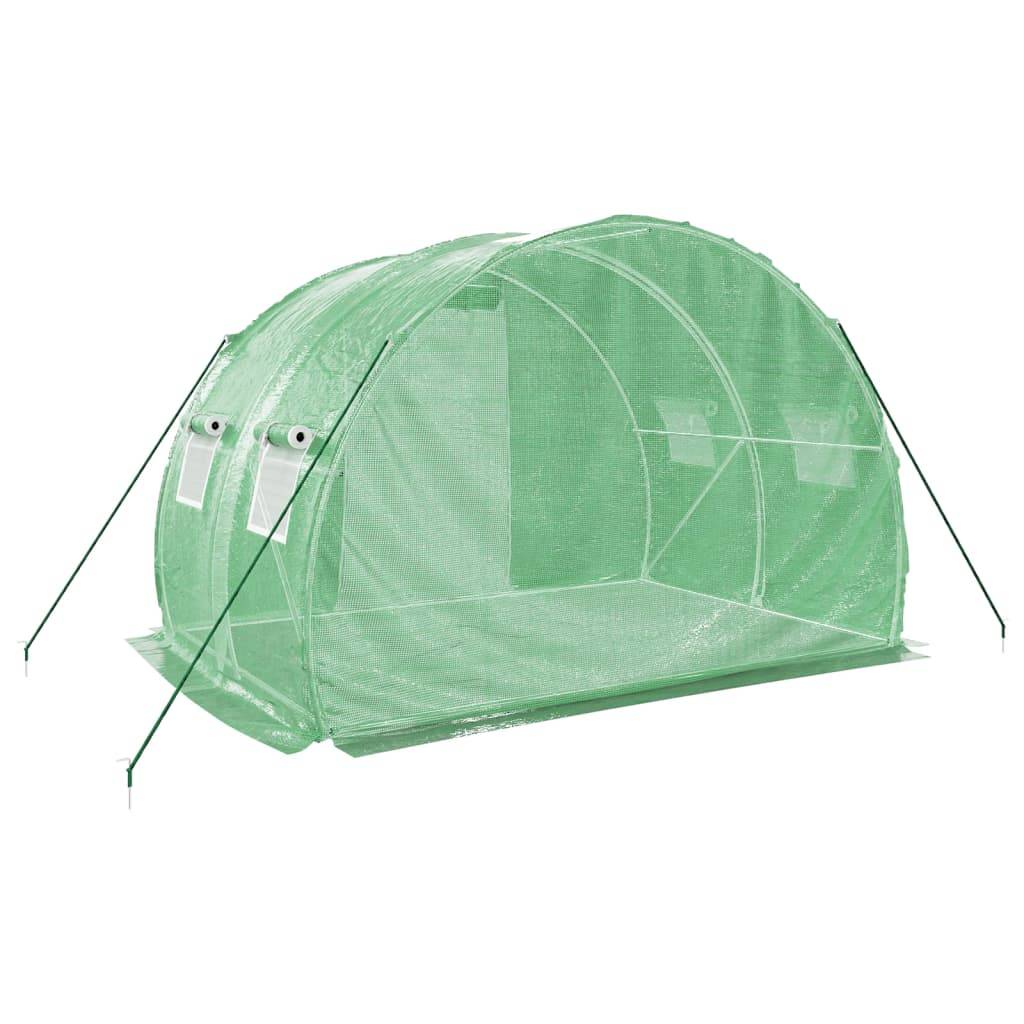 Serre de jardin 6m² - Serre de culture avec cadre en acier vert 3x2x2 m MAISON CHIC - Image 6