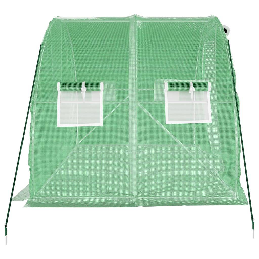 Serre de jardin 6m² - Serre de culture avec cadre en acier vert 3x2x2 m MAISON CHIC - Image 5