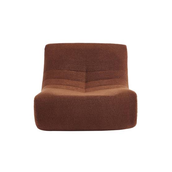 sweeek - Fauteuil chauffeuse en bouclette texturée terracotta style contemporain 1 place | sweeek - Image 5