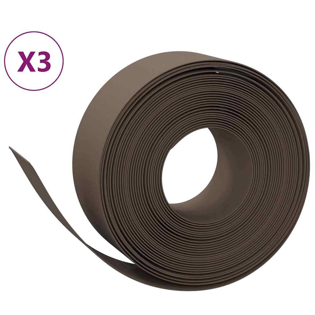 Bordure de pelouse polyéthylène décoration extérieurs 10mx20cm brun - ComfortXL Outdoor Living - Image 2