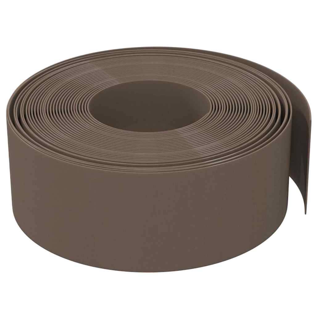 Bordure de pelouse polyéthylène décoration extérieurs 10mx20cm brun - ComfortXL Outdoor Living - Image 4
