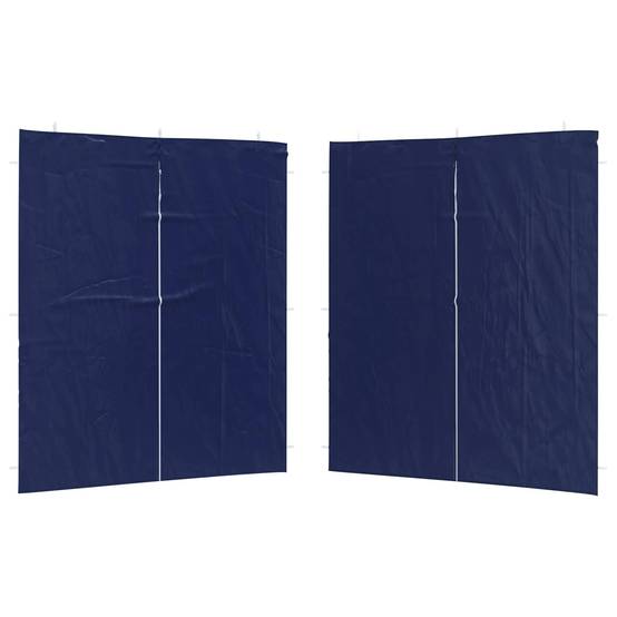 Mur de tente de fête PE et acier bleu 200 x 195 cm - PANGIVO - Image 2