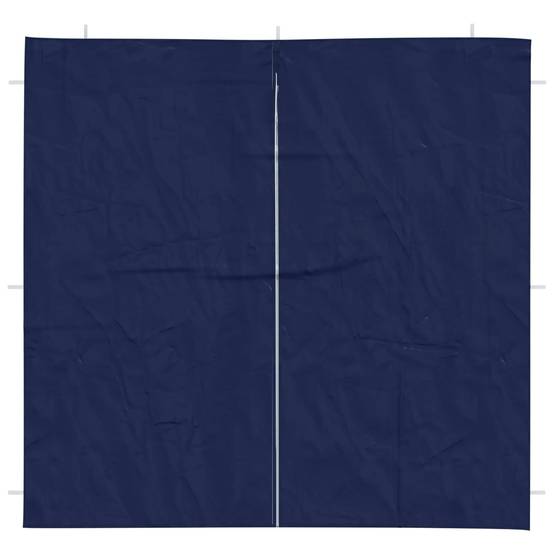 Mur de tente de fête PE et acier bleu 200 x 195 cm - PANGIVO - Image 3
