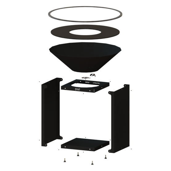 Brasero B.B.O 88 Noir - Ø84 cm Acier thermolaqué - OYAT - Image 5