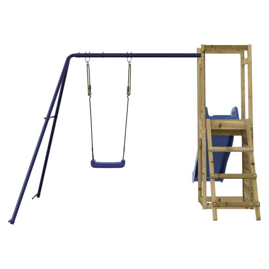 Helloshop26 - Aire de jeux d'extérieur balançoires toboggan portiques robuste jeux jardin 237 x 321 x 169 cm bois de pin imprégné - Image 5
