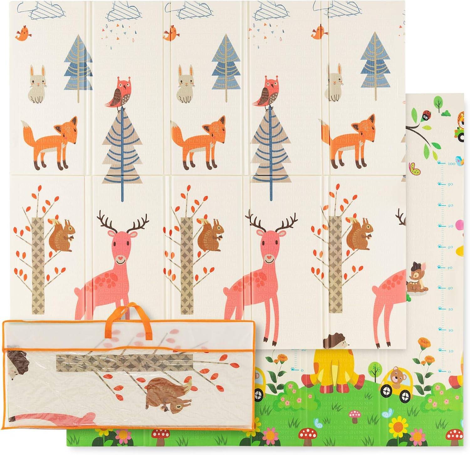 Tapis de Jeu Bébé Pliable 200x180x1,4 cm, Tapis de Sol XXL en XPE Imperméable et Réversible - Image 1