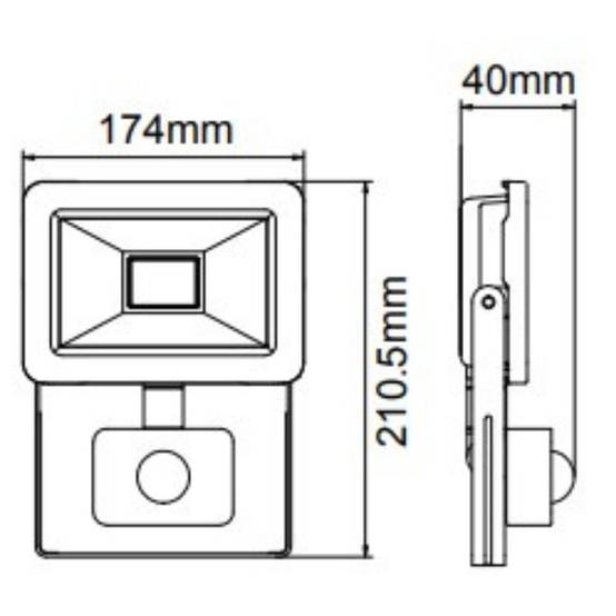 Projecteur LED 50W 4000Lm avec détecteur PIR IP65 - Image 3