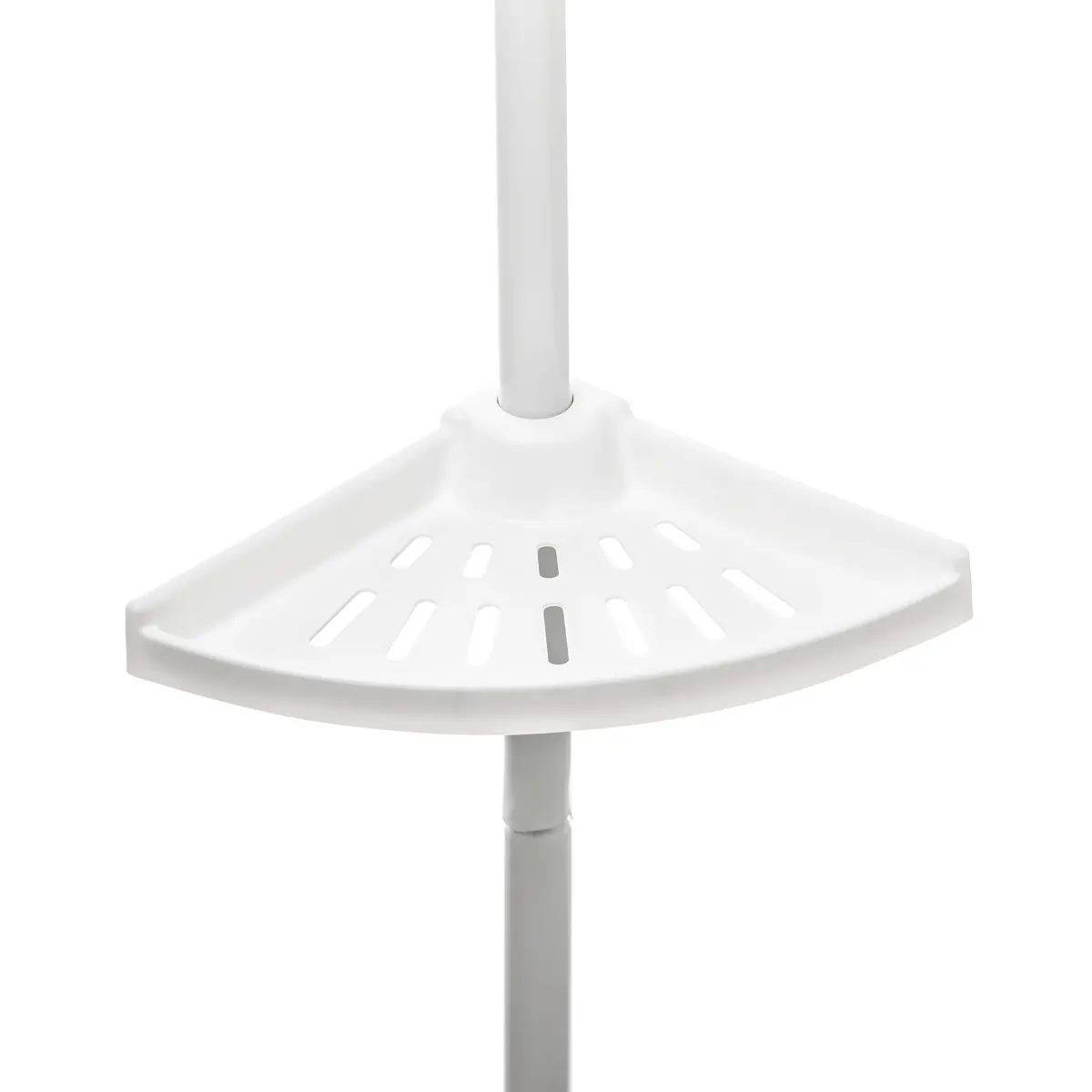 Étagère de Douche d'Angle "Télescopique" 180-240cm Blanc - Image 3