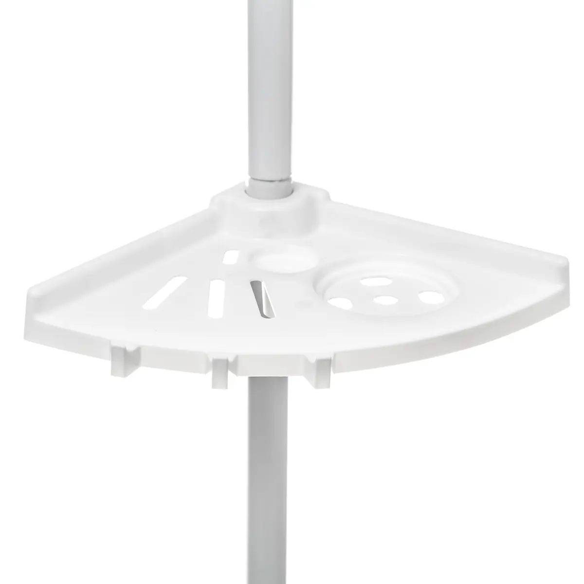 Étagère de Douche d'Angle "Télescopique" 180-240cm Blanc - Image 2