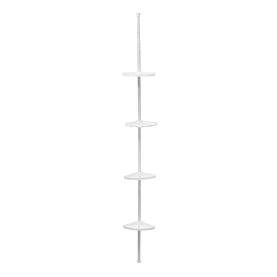 Étagère de Douche d'Angle "Télescopique" 180-240cm Blanc - Image 1