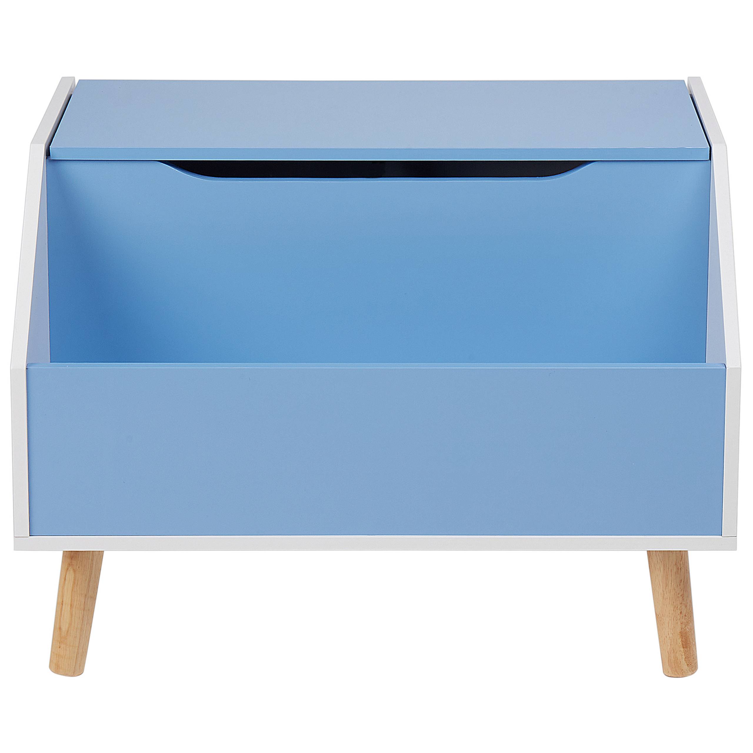 Armoire de rangement Bleu en MDF Couvercle et Étagère pour Chambre d'Enfant Style Moderne - Image 5
