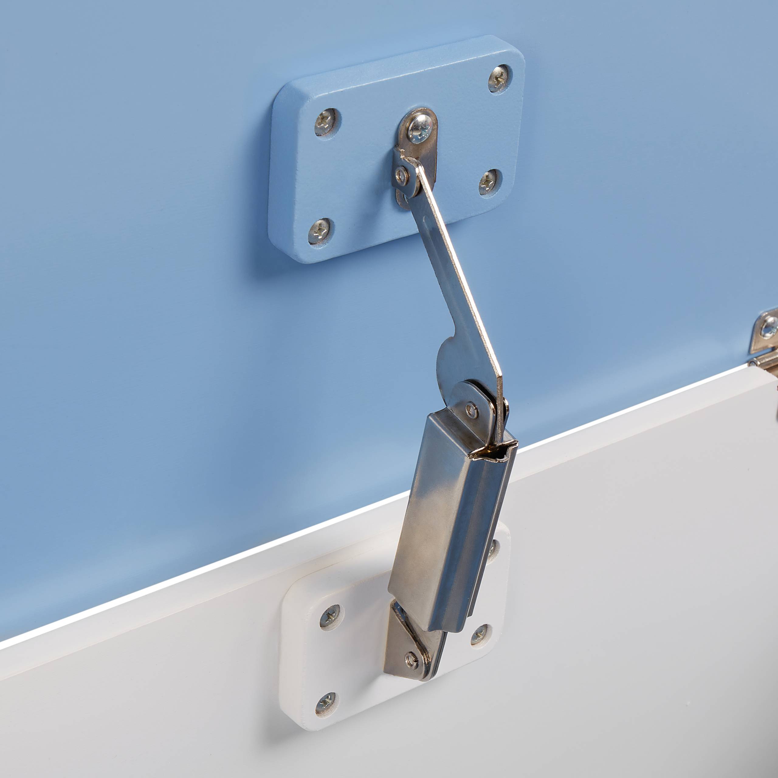 Armoire de rangement Bleu en MDF Couvercle et Étagère pour Chambre d'Enfant Style Moderne - Image 7
