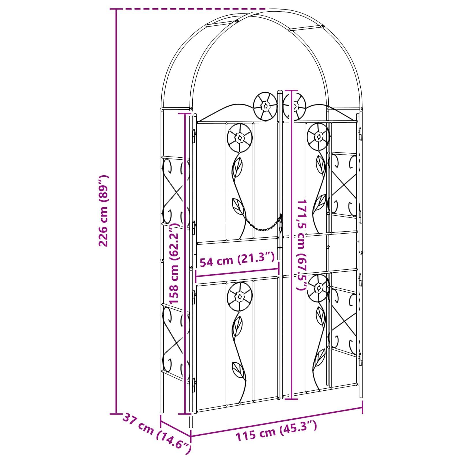 ComfortXL - Pergola Tunnel Jardin Pin Imprégné 180x197x210cm Passage Fleuri - ComfortXL Outdoor Living - Image 8