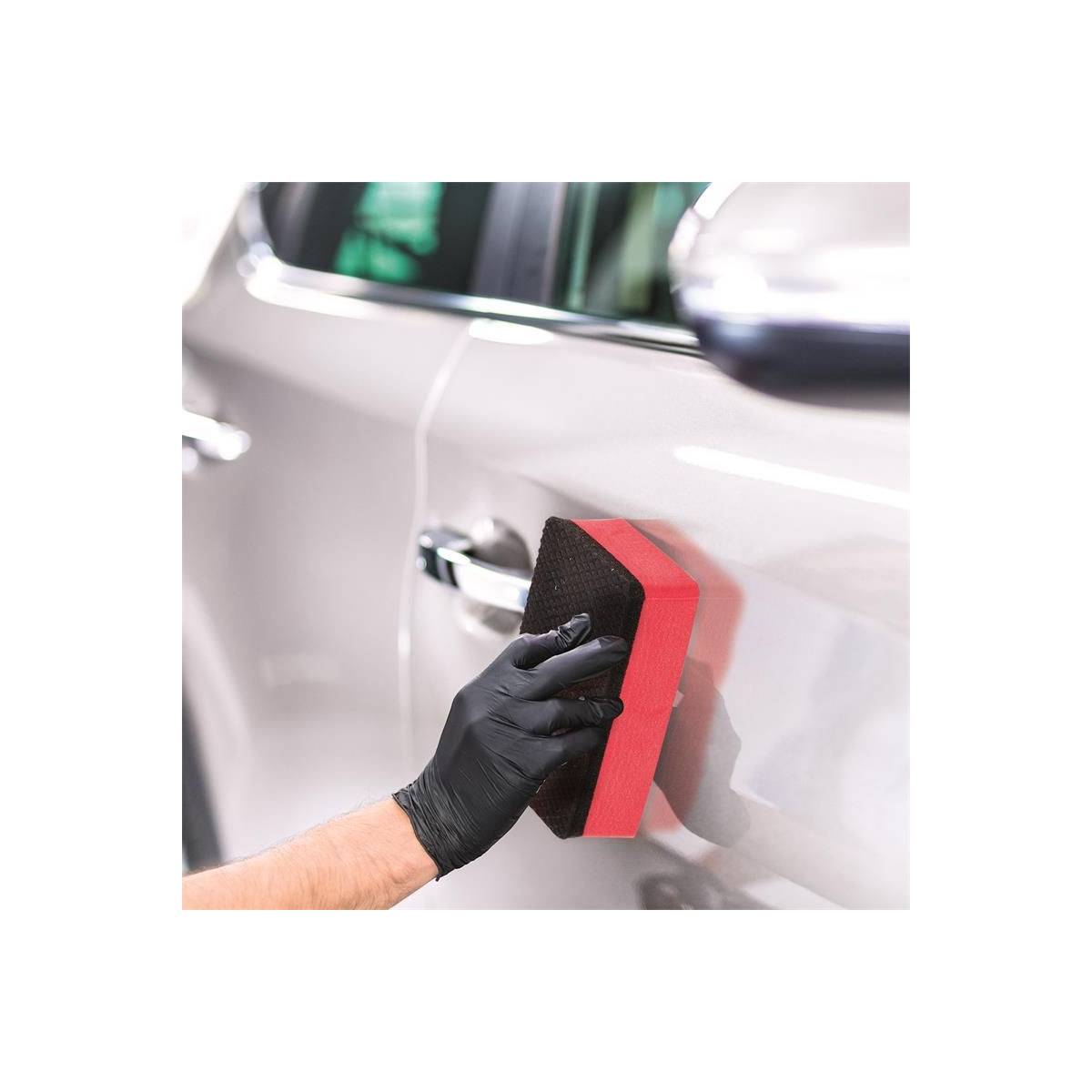 Éponge Lustrante "Voiture" 18cm Rouge & Noir - Image 4