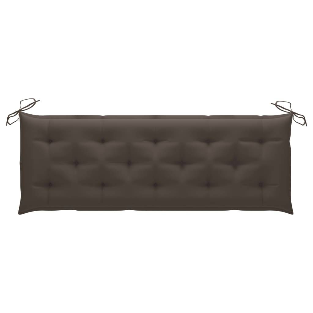 Helloshop26 - Banc de jardin meuble de patio d'extérieur terrasse avec coussin 157 cm bois d'acacia massif - Image 6