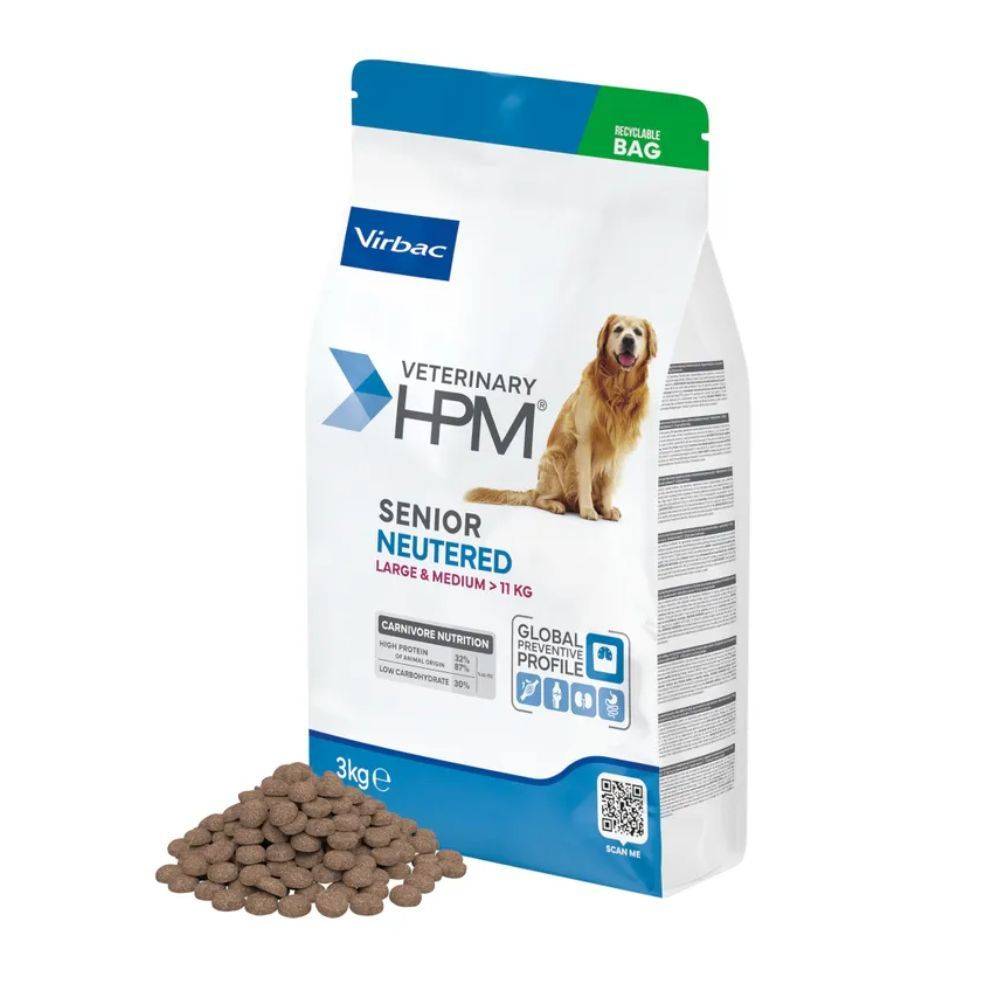 Croquettes Chien Veterinary Hpm Dog Senior Neutered Large & Medium - Virbac 12 kg - Image 2