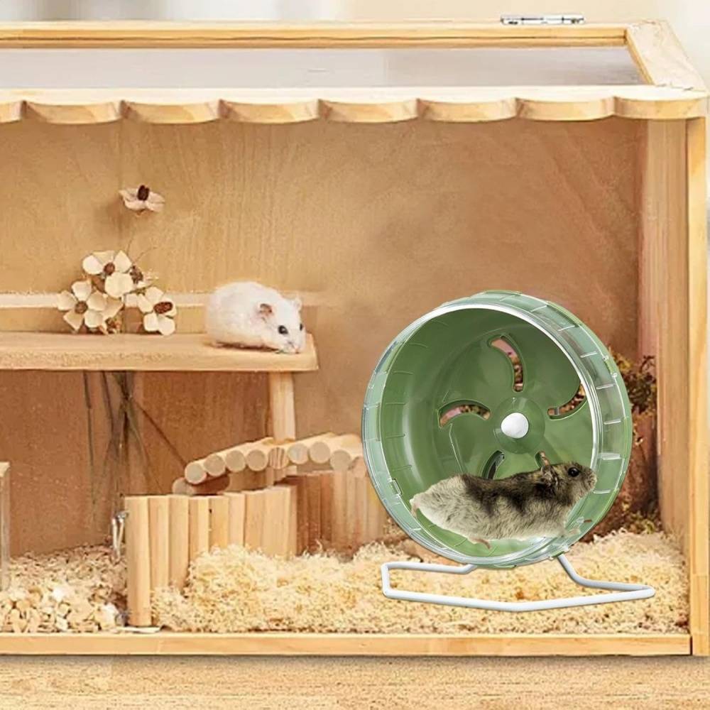 Roue pour hamster 14 cm (5,5") silencieuse - PVC durable - Support réglable - Exercice confortable - Living123 - Image 4