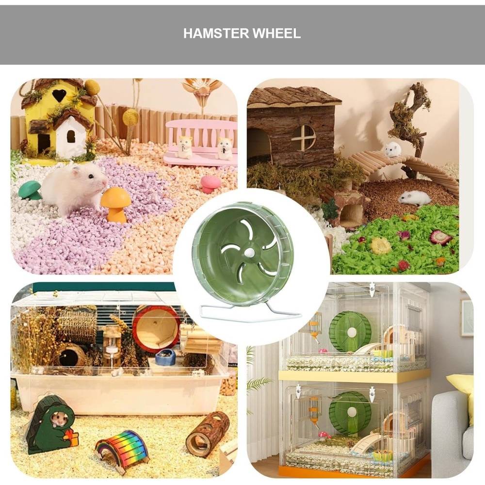 Roue pour hamster 14 cm (5,5") silencieuse - PVC durable - Support réglable - Exercice confortable - Living123 - Image 5