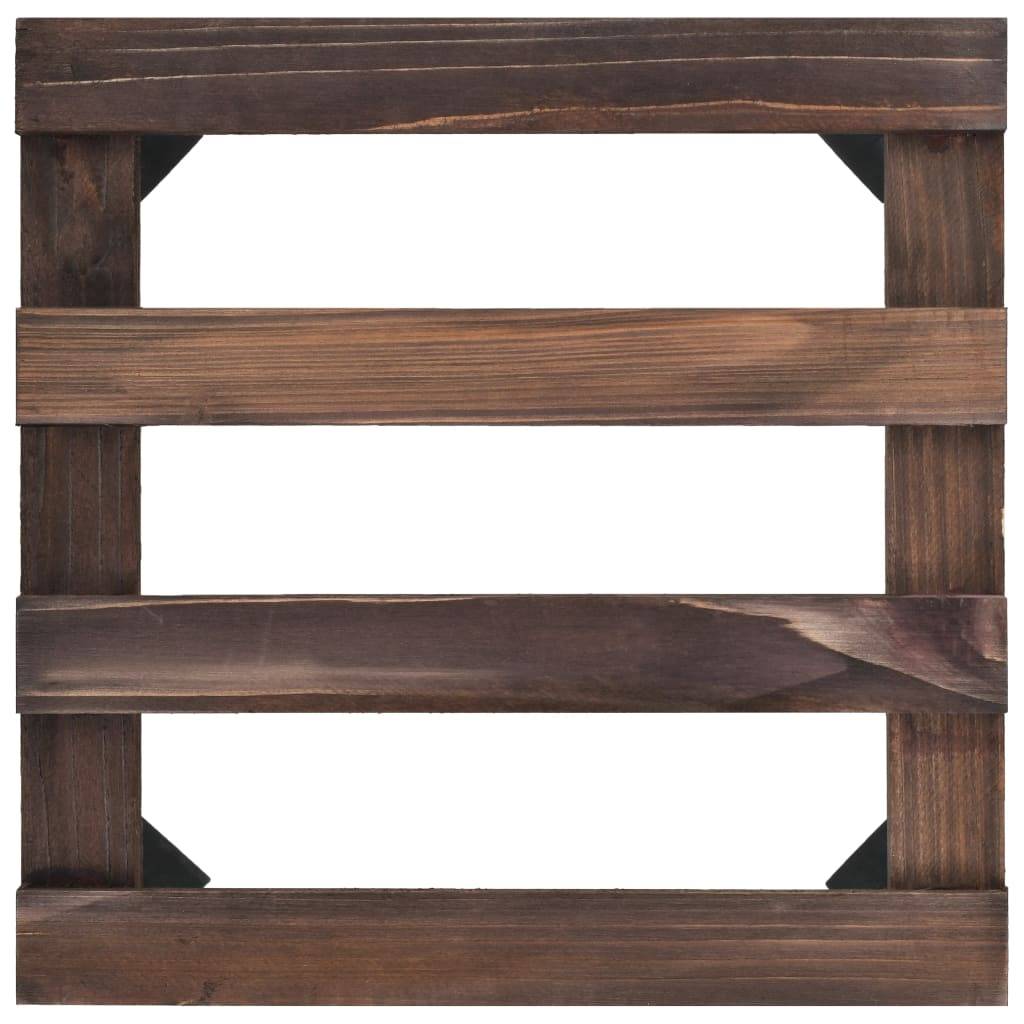 Lot de 4 Supports à Plantes Roulants en Bois de Cèdre Plateau Carré avec Roulettes 25 cm – ComfortXL Outdoor Living - Image 4