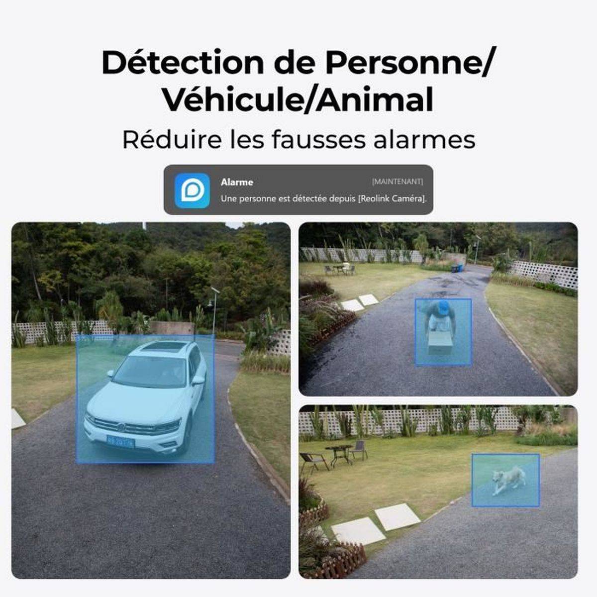 Caméra de surveillance extérieure Reolink B440 4K solaire, Wi-Fi double bande, vision couleur, audio bidirectionnel - Image 5