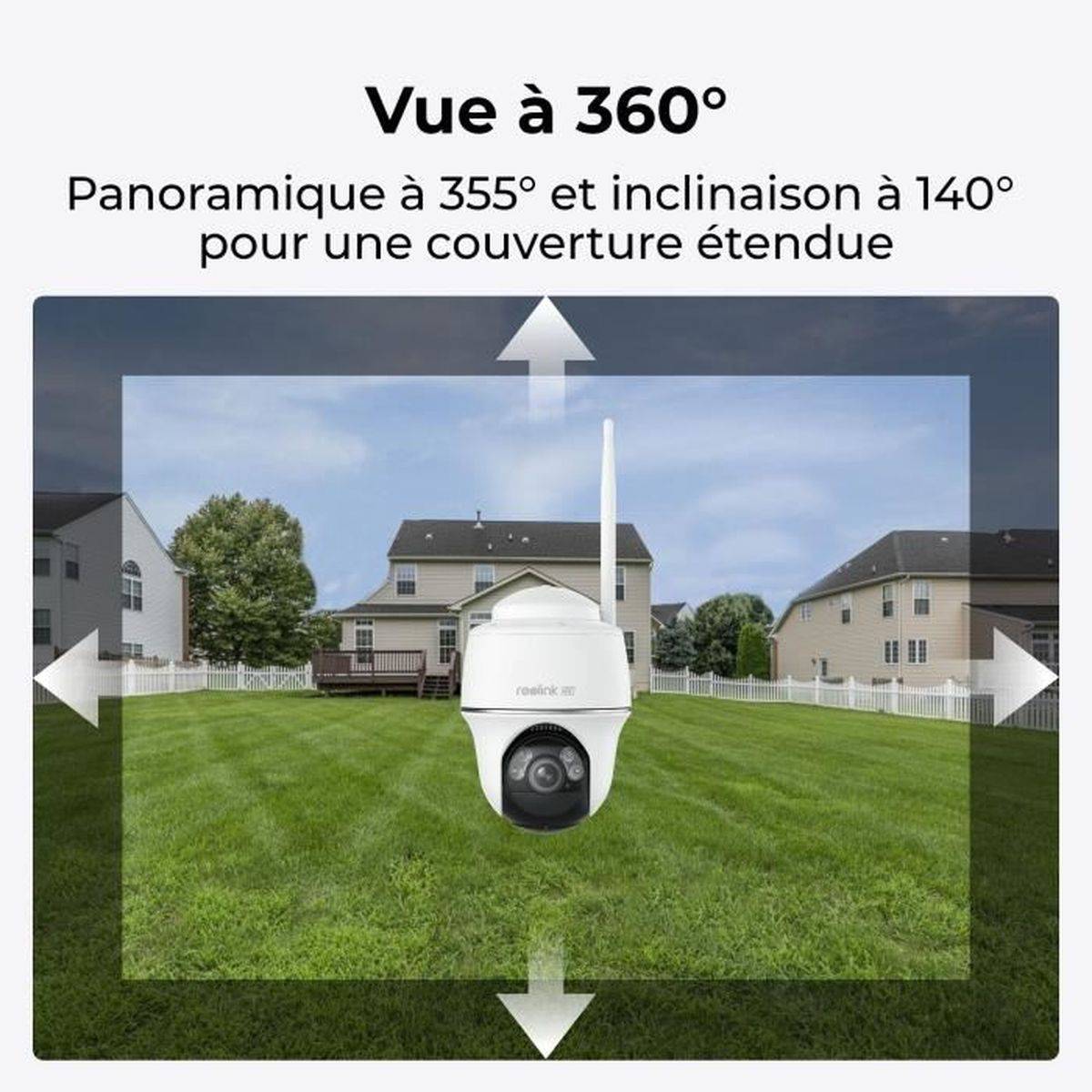 Caméra de surveillance extérieure Reolink B440 4K solaire, Wi-Fi double bande, vision couleur, audio bidirectionnel - Image 4