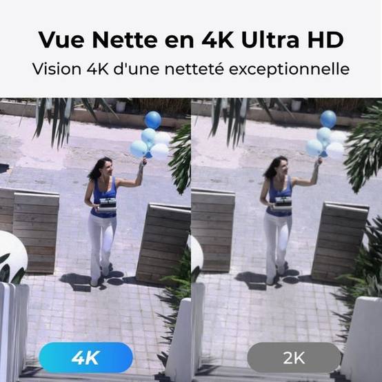 Caméra de surveillance extérieure Reolink B440 4K solaire, Wi-Fi double bande, vision couleur, audio bidirectionnel - Image 2