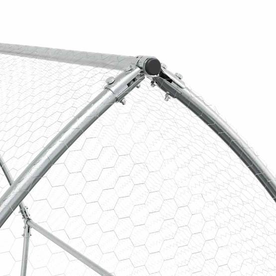 Poulailler extérieur acier galvanisé enclos sécurisé pour jardin 200x105x182 cm – ComfortXL Outdoor Living - Image 8