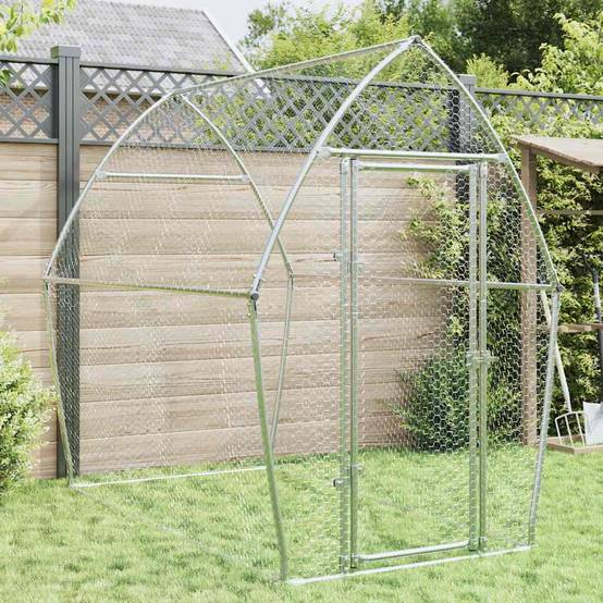 Poulailler extérieur acier galvanisé enclos sécurisé pour jardin 200x105x182 cm – ComfortXL Outdoor Living - Image 1