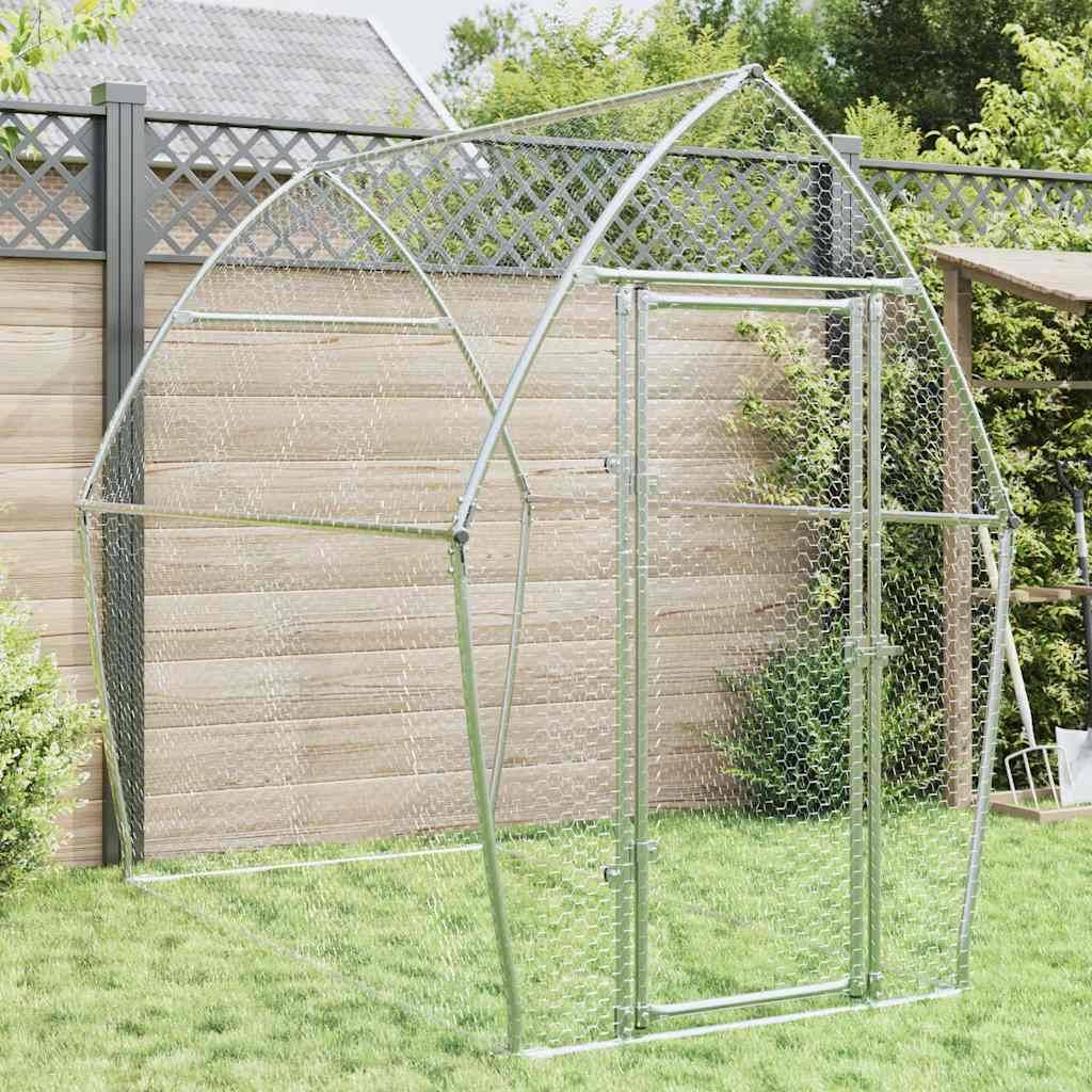 Poulailler extérieur acier galvanisé enclos sécurisé pour jardin 200x105x182 cm – ComfortXL Outdoor Living - Image 1