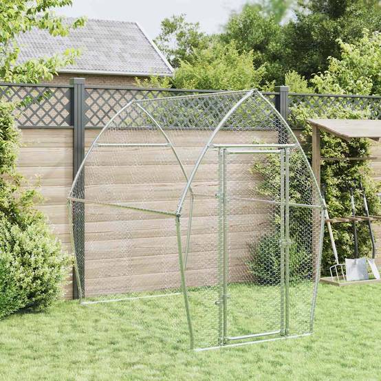 Poulailler extérieur acier galvanisé enclos sécurisé pour jardin 200x105x182 cm – ComfortXL Outdoor Living - Image 3