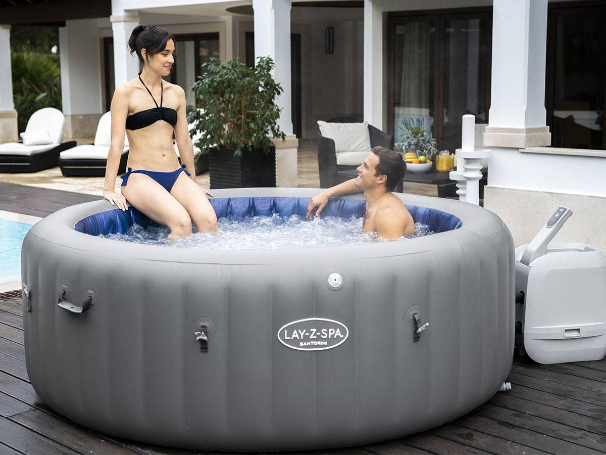 Bestway - Spa gonflable Lay-Z-Spa Santorini rond HydroJet Pro 5/7 places - Bestway - Image 4