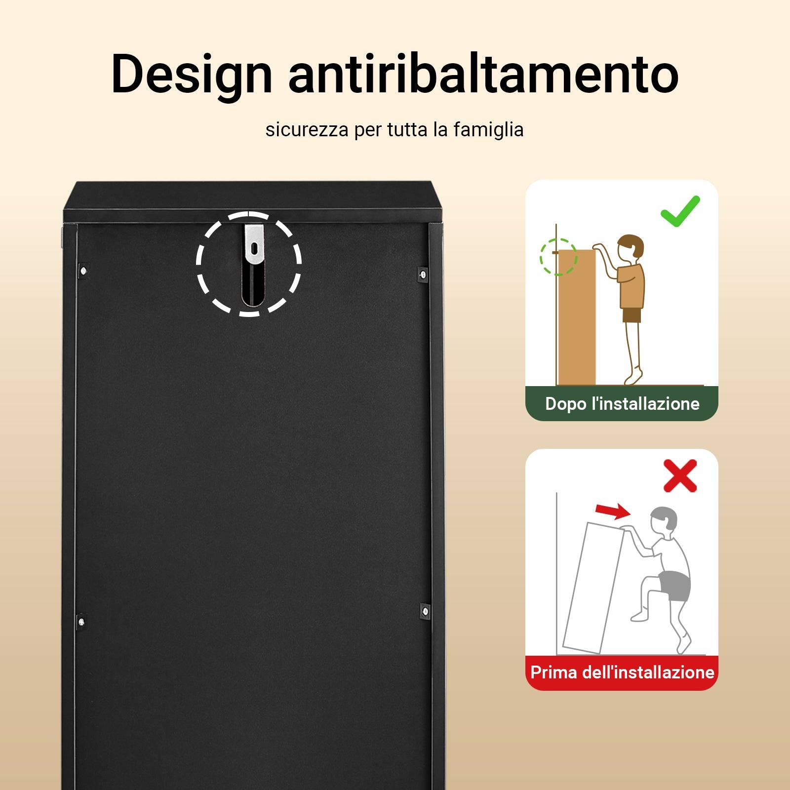 SoBuy Meuble de Rangement Étroit avec Portes en Bambou, Armoire WC Moderne pour Salle de Bains - Image 6
