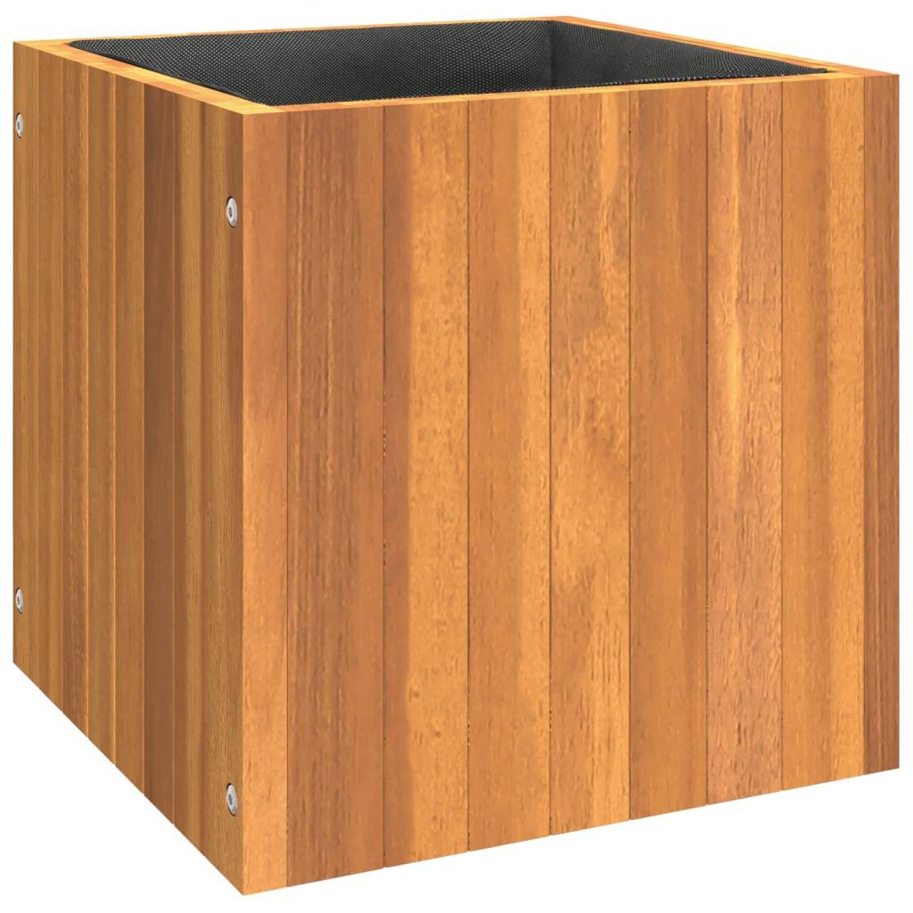 Jardinière bois d'acacia naturel 35 x 35 x 35 cm - PANGIVO - Image 2