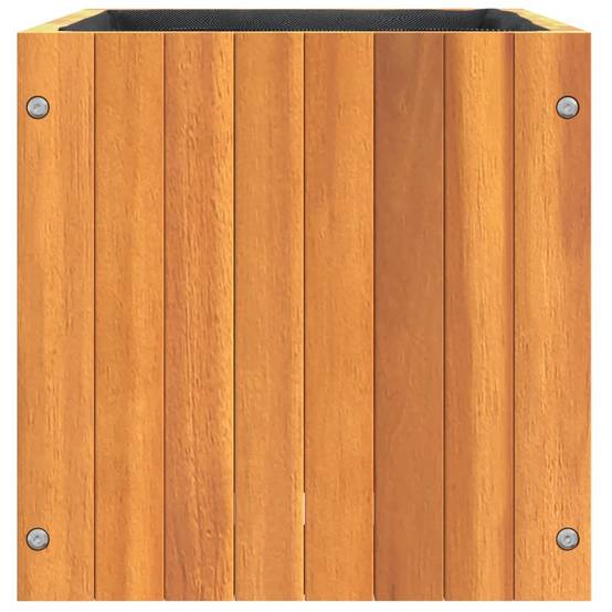 Jardinière bois d'acacia naturel 35 x 35 x 35 cm - PANGIVO - Image 6