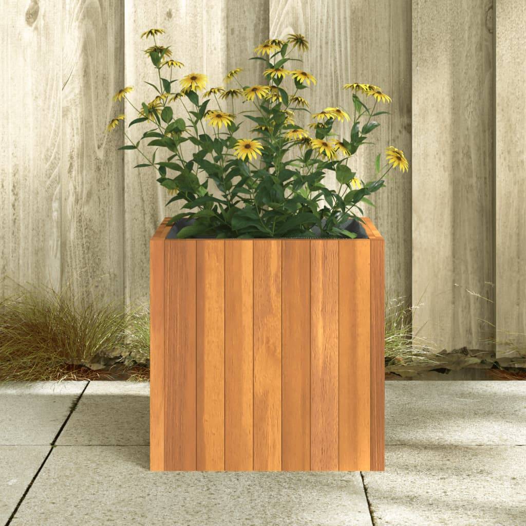 Jardinière bois d'acacia naturel 35 x 35 x 35 cm - PANGIVO - Image 3