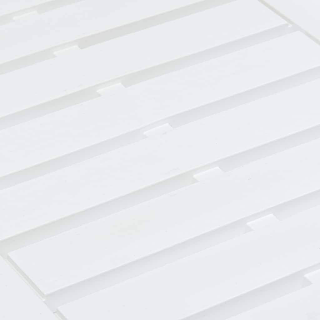 Table de jardin plastique blanc 78 x 55 x 38 cm - PANGIVO - Image 4