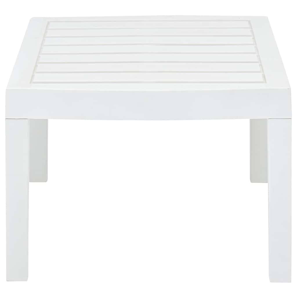 Table de jardin plastique blanc 78 x 55 x 38 cm - PANGIVO - Image 3