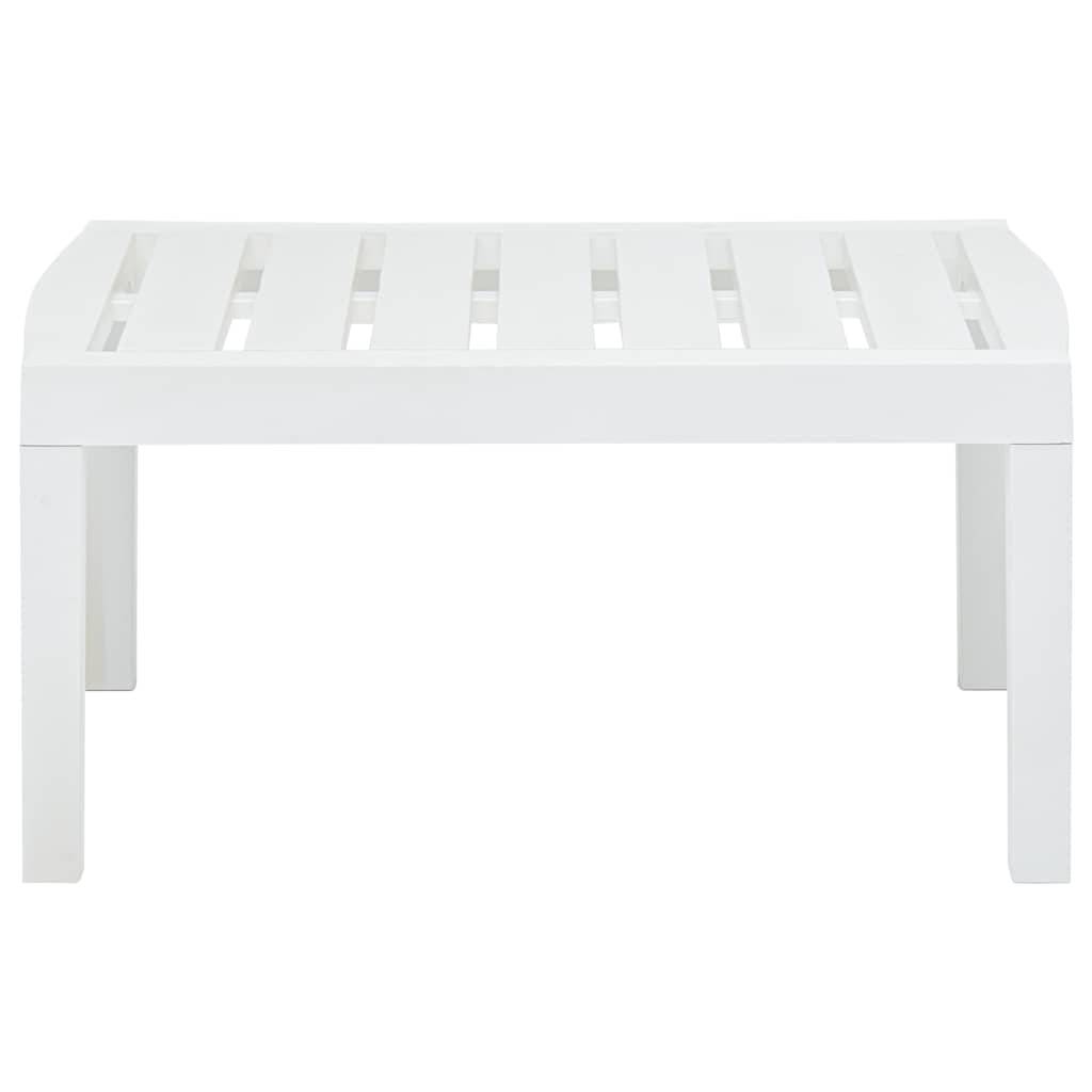 Table de jardin plastique blanc 78 x 55 x 38 cm - PANGIVO - Image 2