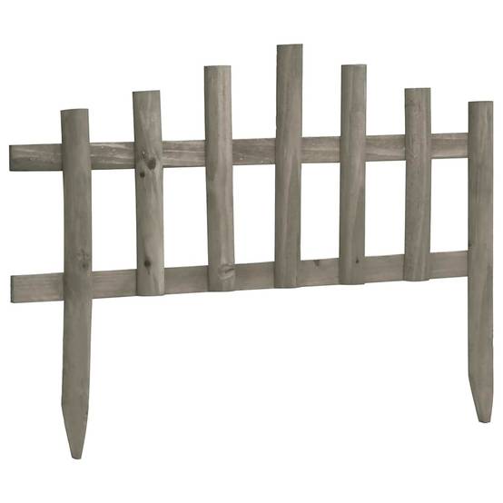 ComfortXL - Bordure jardin bois sapin aménagement parterres décoration naturelle 10pcs 4,4m blanc - ComfortXL Outdoor Living - Image 3