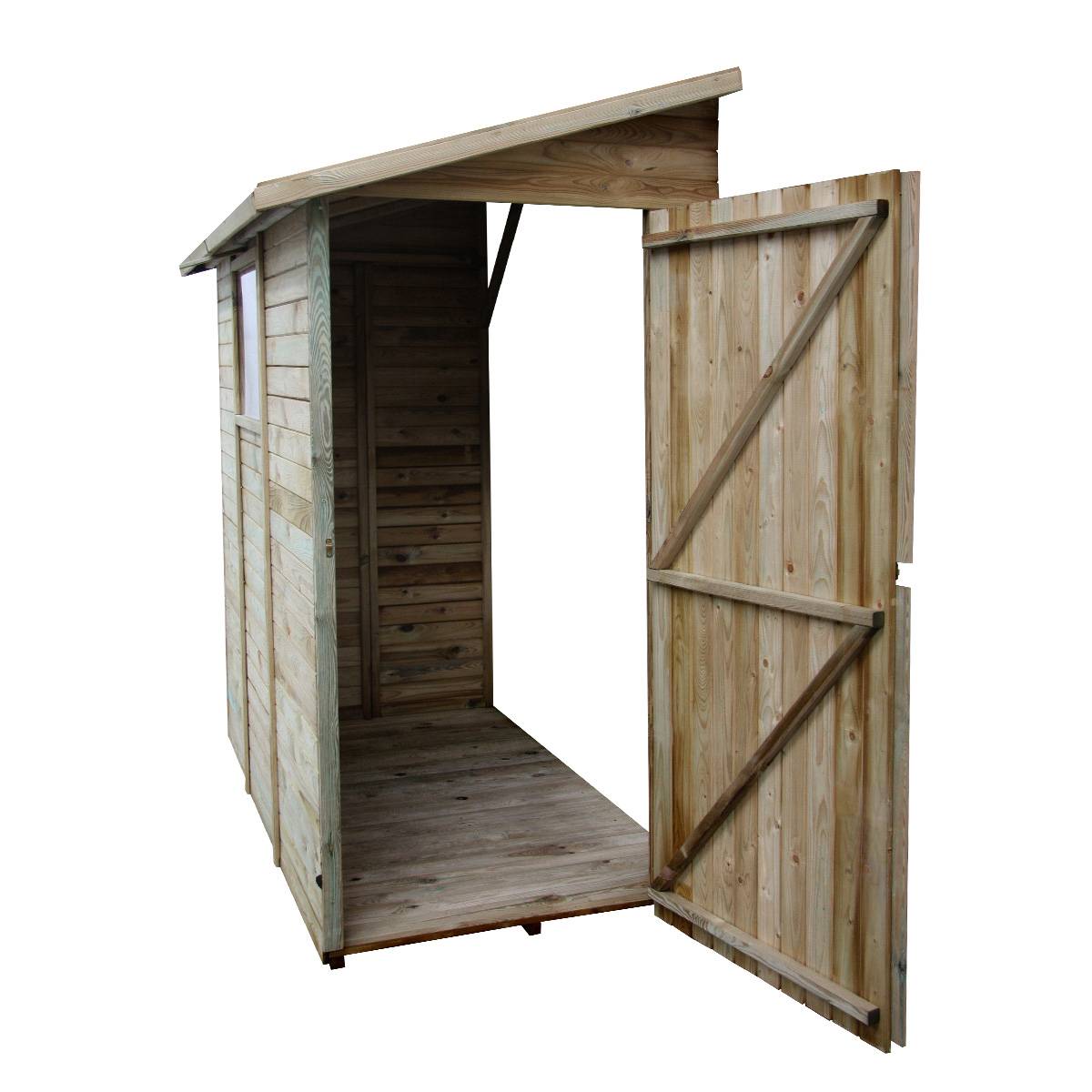 Abri de rangement adossé en bois 2,63 m² Elisa - Cémonjardin - Image 8