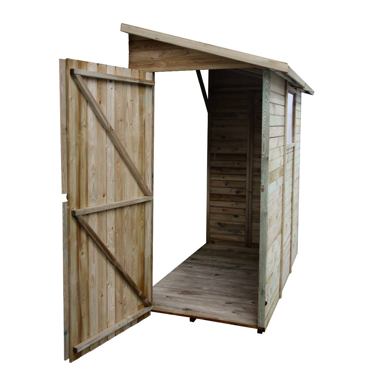 Abri de rangement adossé en bois 2,63 m² Elisa - Cémonjardin - Image 7