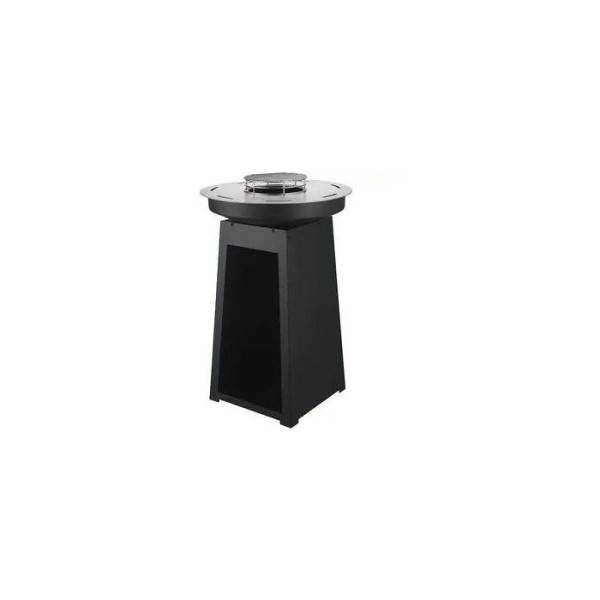 Barbecue charbon - Little Balance - Baroudeur Brasero - Noir - Plaque de cuisson acier inoxydable Ø 60 cm