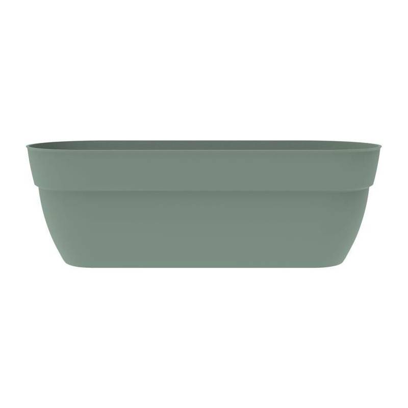EDA Plastiques - Eda Jardiniere Basse Osaka 38 L - Avec Barre Métallique De Renfort - 77,3 X 30,7 X H.25,9 Cm - Vert Laurier - Image 1