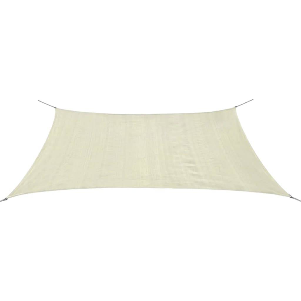 Helloshop26 - Parasol en pehd rectangulaire 2 x 4 m crème - Image 1